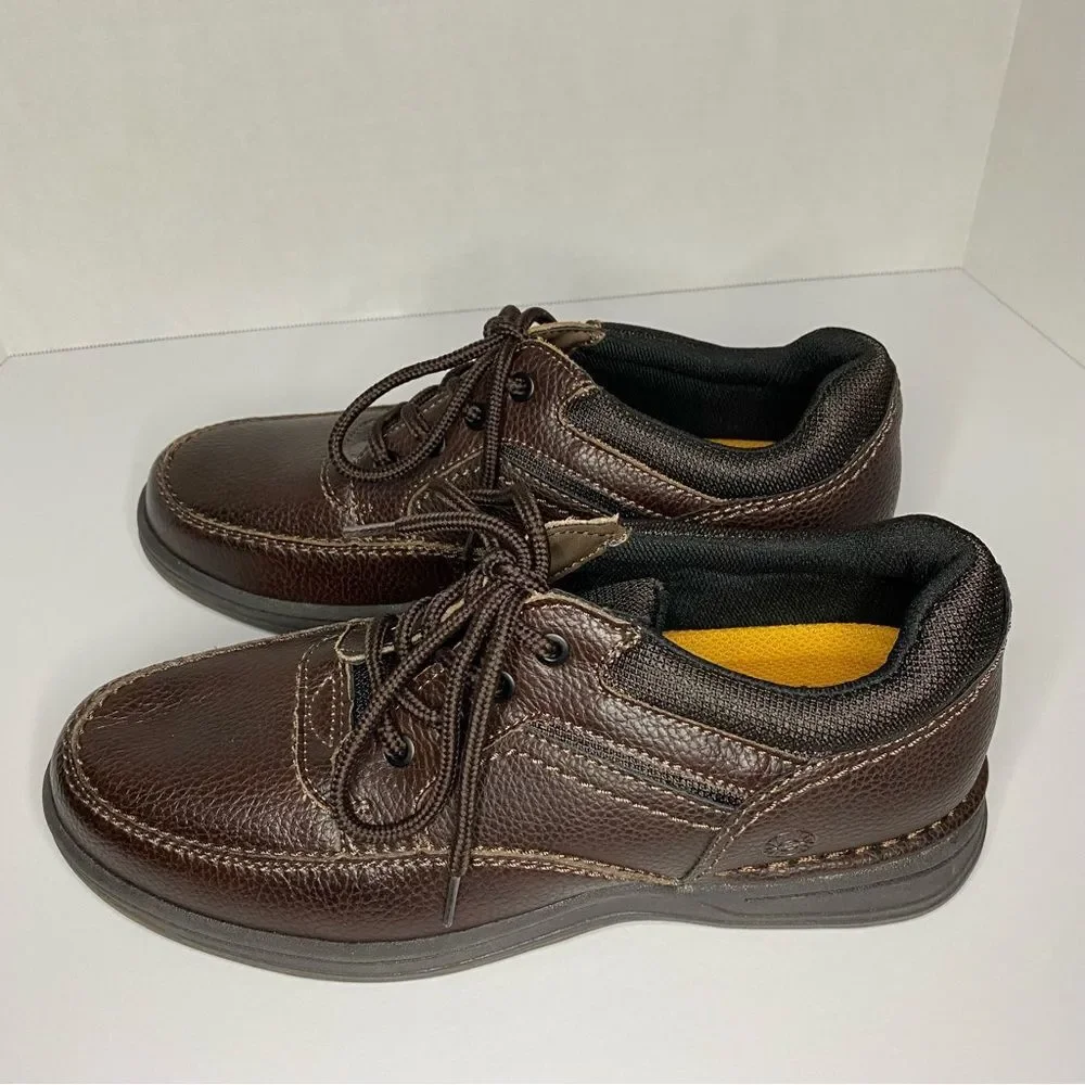 Earth Spirit Brown Leather Dennis Lace Up Oxford Slip On Arch Support 9 Wide
